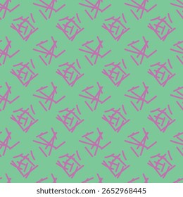 Abstract Geometric Pattern on Mint Green Background