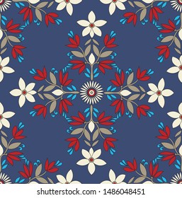 Abstract Geometric Pattern on navy background