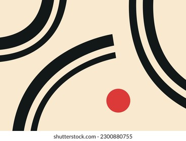 Abstract geometric pattern on a white background. Minimalistic image with simple geometric shapes. Vector illustration.