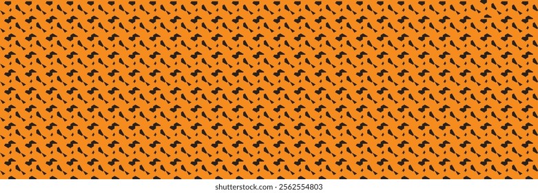 Abstract Geometric Pattern: Orange and Black Design