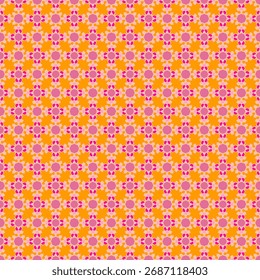 Abstract geometric pattern with orange and purple color combination suitable for background or cover and fabric