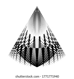 Patrón geométrico abstracto, ornamento, fondo de líneas de medio tono, elemento de diseño moderno vectorial.