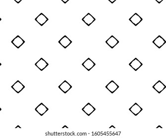 Abstract geometric pattern in ornamental style. Black and white color. Seamless design texture.