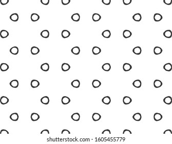 Abstract geometric pattern in ornamental style. Black and white color. Seamless design texture.