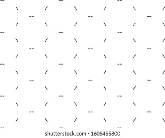 Abstract geometric pattern in ornamental style. Black and white color. Seamless design texture.