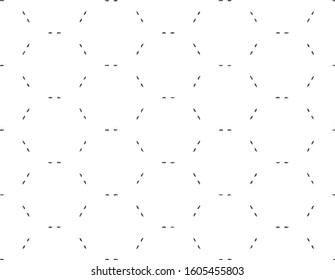 Abstract geometric pattern in ornamental style. Black and white color. Seamless design texture.