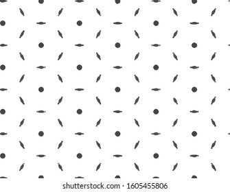 Abstract geometric pattern in ornamental style. Black and white color. Seamless design texture.