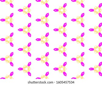 Abstract geometric pattern in ornamental style. Pink color. Seamless design texture.
