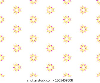 Abstract geometric pattern in ornamental style. Yellow is like a golden color. Seamless design texture.
