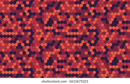 Abstract geometric pattern of overlapping circles in warm hues.  Perfect for website backgrounds, textile designs, or modern branding.  Evokes feelings of warmth, energy, and connectivity.