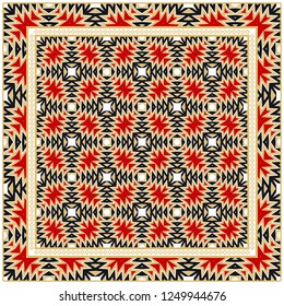 Abstract Geometric Pattern Paper For Scrapbook. Vector Illustration. Vector Illustration For Fashion Design And Background.