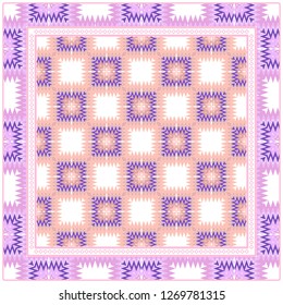 Abstract Geometric Pattern Paper For Scrapbook. Vector Illustration. Vector Illustration For Fashion Design And Background.