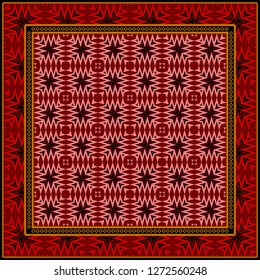 Abstract Geometric Pattern Paper For Scrapbook. Vector Illustration. Vector Illustration For Fashion Design And Background.