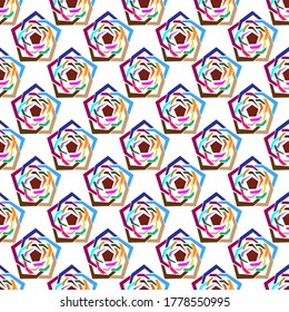 abstract geometric pattern of pentagons hand-drawn for fabrics, wallpaper and desktop