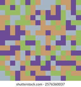 Abstract Geometric Pattern of Pixelated Squares