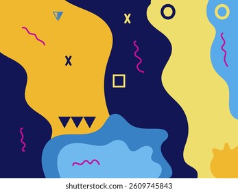 Abstract Geometric Pattern: Playful Shapes and Vibrant Colors