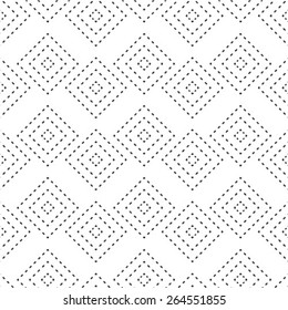 Abstract geometric pattern of the points, lines. A seamless vector background.