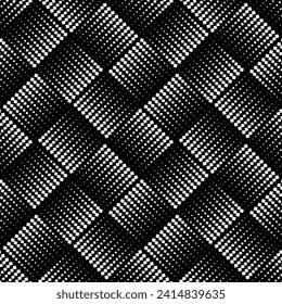 Abstract geometric pattern with points, rhombuses. A seamless vector background. Black and white texture. Graphic modern pattern.