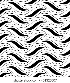 Abstract geometric pattern with points. A seamless vector background. Black and white texture