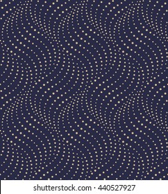 Abstract geometric pattern with the points. A seamless vector background. Gold and black blue ornament. Stylish graphic pattern.