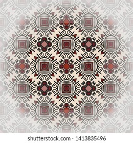 Abstract geometric pattern. Print, cloth design, wallpaper. Vector pattern in red.