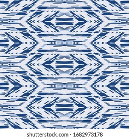 Abstract geometric pattern. Print, cloth design, wallpaper. Vector seamless in blue.