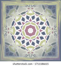 Abstract geometric pattern. Print, cloth design, wallpaper. Scarf design. Frame.