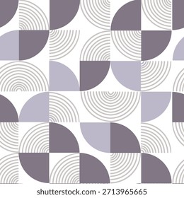 Patrón geométrico Abstractas con arcos púrpura y gris