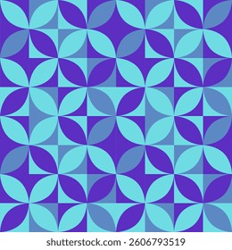 Abstract Geometric Pattern - Purple and Teal Tile Design