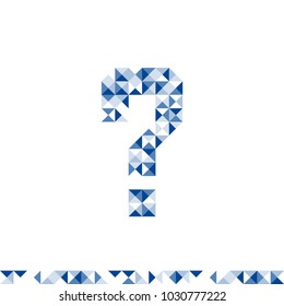 Abstract geometric pattern Question mark symbol shape design dark blue color illustration isolated on white background with copy space, vector eps 10 - Powered by Shutterstock - Get 15% off with code: PIKWIZARD15