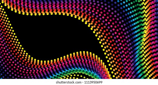 Abstract geometric   pattern. Rainbow stripes point .Vector illustration.