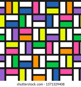  Abstract geometric pattern. Rainbow vector illustration.