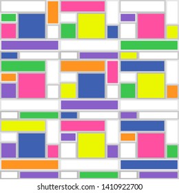 Abstract geometric pattern. Rainbow vector illustration.