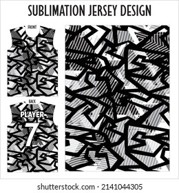 Abstract geometric pattern with Random chaotic lines. Monochrome ornament.