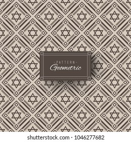 Abstract geometric pattern with rectangle, stripes, lines. Pattern vector background.