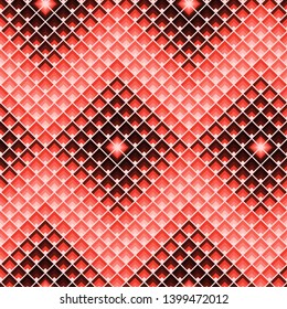 Abstract geometric pattern. Rectangles repeat. Coral colored squares tile