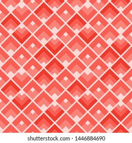 Abstract geometric pattern. Rectangles repeat. Coral colored squares tile