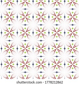 abstract geometric pattern in red blue green colors on white background