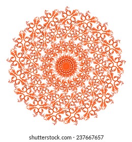 Abstract geometric pattern in red colors,. Vector illustration.
