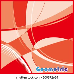 Abstract geometric pattern red series background curved lines
