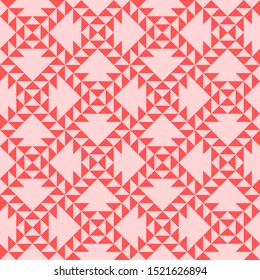 Abstract geometric pattern of red triangles for background, decoration, design and fashion