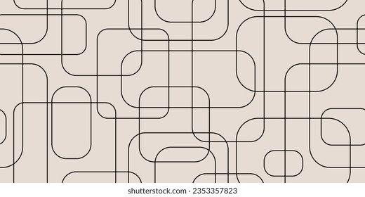 Abstract geometric pattern repeatable background. Modern shape for graphic design. The creative seamless line for fabric prints. Vector illustration