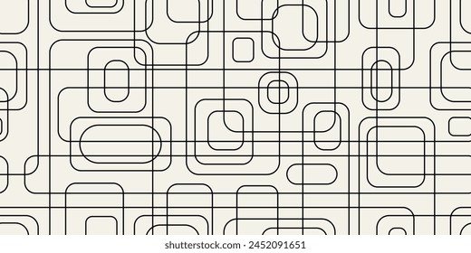 Abstract geometric pattern repeatable background. Modern shape for graphic design. The creative seamless line for fabric prints. Vector illustration