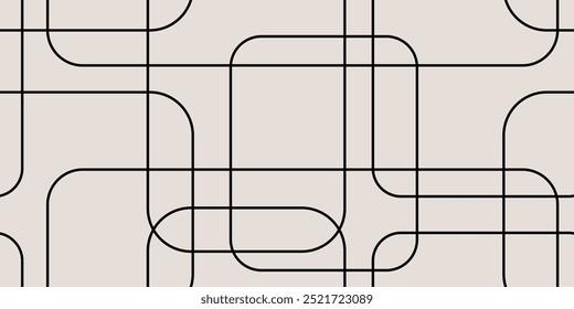 Abstract geometric pattern repeatable background. Modern shape for graphic design. The creative seamless line for fabric prints. Vector illustration