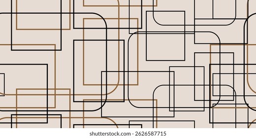 Abstract geometric pattern repeatable background. Modern shape for graphic design. The creative seamless line. Vector illustration