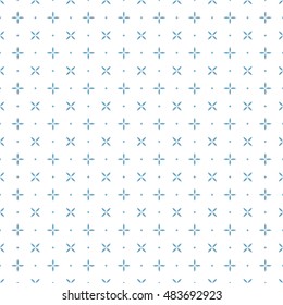 Abstract geometric pattern. Repeating seamless vector background. Blue and white texture.