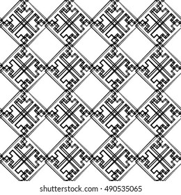 Abstract geometric pattern. Repeating seamless vector background. Black and white texture.