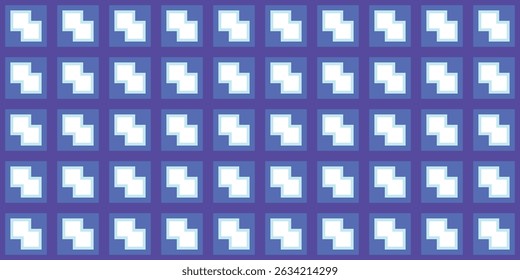 Abstract Geometric Pattern with Repeating Symmetrical Tile Design in Blue Tones