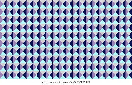 Abstract geometric pattern.  Repeating triangles in calming pastel purple, blue, and navy create a mesmerizing, modern texture. Ideal for website backgrounds, textiles, or presentation slides.