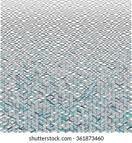 Abstract geometric pattern resembling a maze consisting of rectangles of different sizes